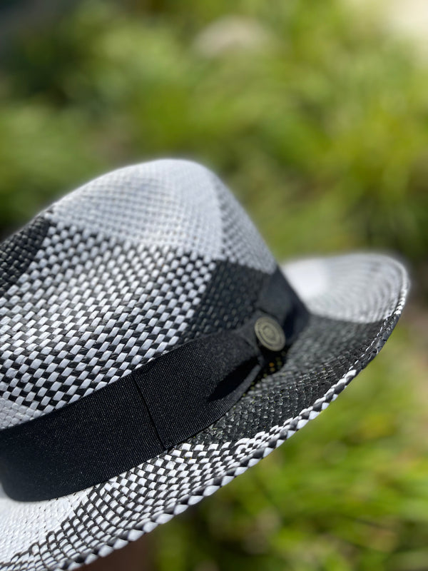 Bruno Straw Hat "Cubano" (Black/White)