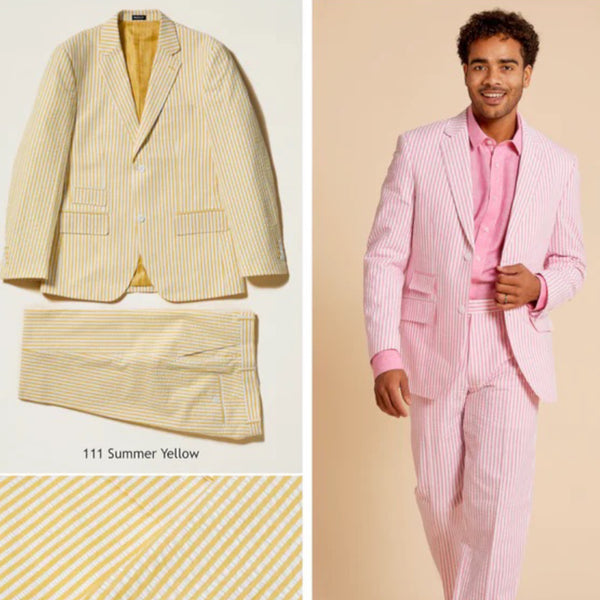 Inserch seersucker suit (Yellow & Pink)