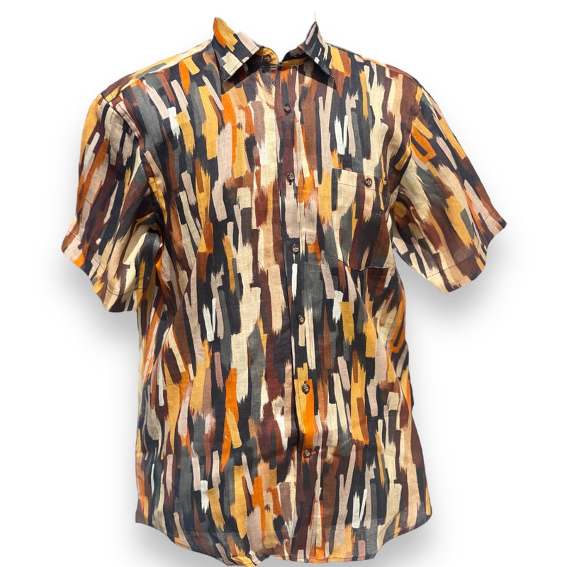 Inserch Linen Premium Shirt (Brown/Black/Tan)