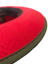 Bruno Capelo Red Bottom Hat "keenan" (Olive/Red)