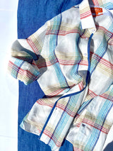 Inserch Linen Roll Up Shirt (56-White Multi)