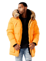 Jordan Craig Fur Lined Parka Coat (Orange)
