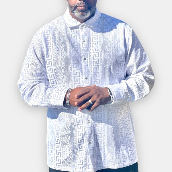 Prestige "Glitz" Luxury Shirt (White/Silver)