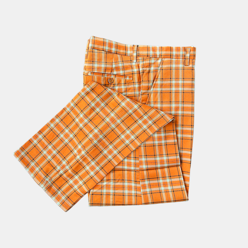 Prestige Plaid Pant (Orange/Tan) Orange-1