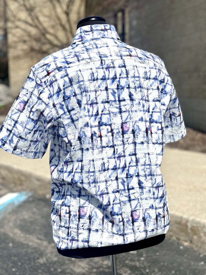 Inserch Linen Premium Shirt (White/Blue)