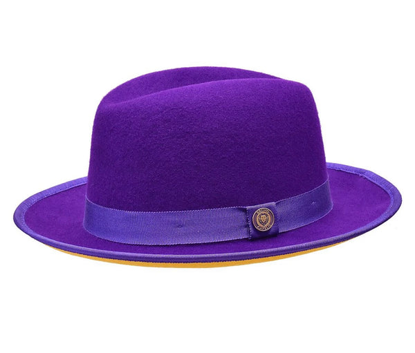 Bruno Capelo Red Bottom Hat "keenan" (Purple/Gold)