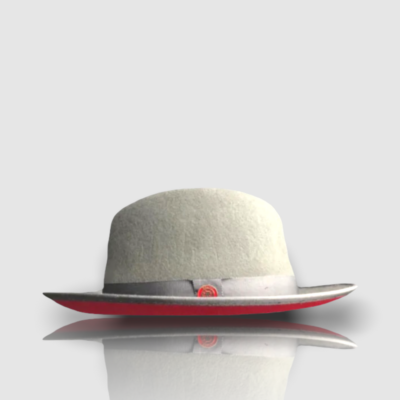 Bruno Capelo Red Bottom Hat "keenan" (Steel Gray/Red)