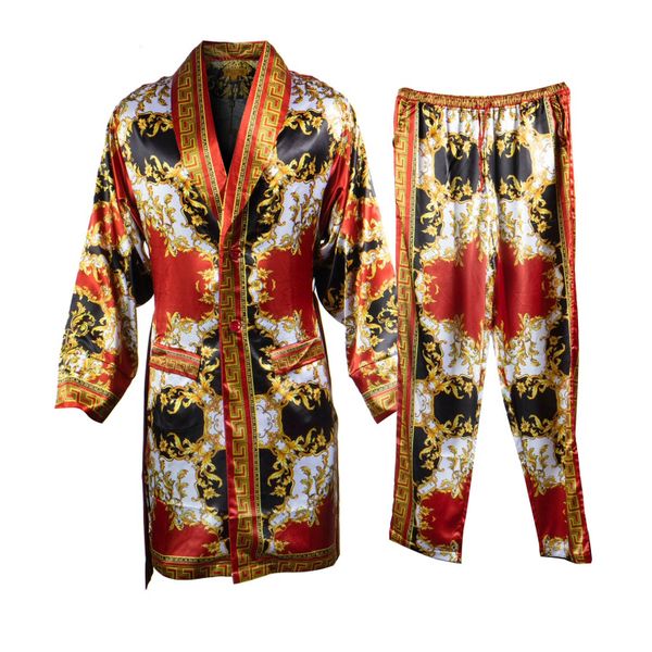 Prestige Luxury Robe Set (Red/Black/Gold)